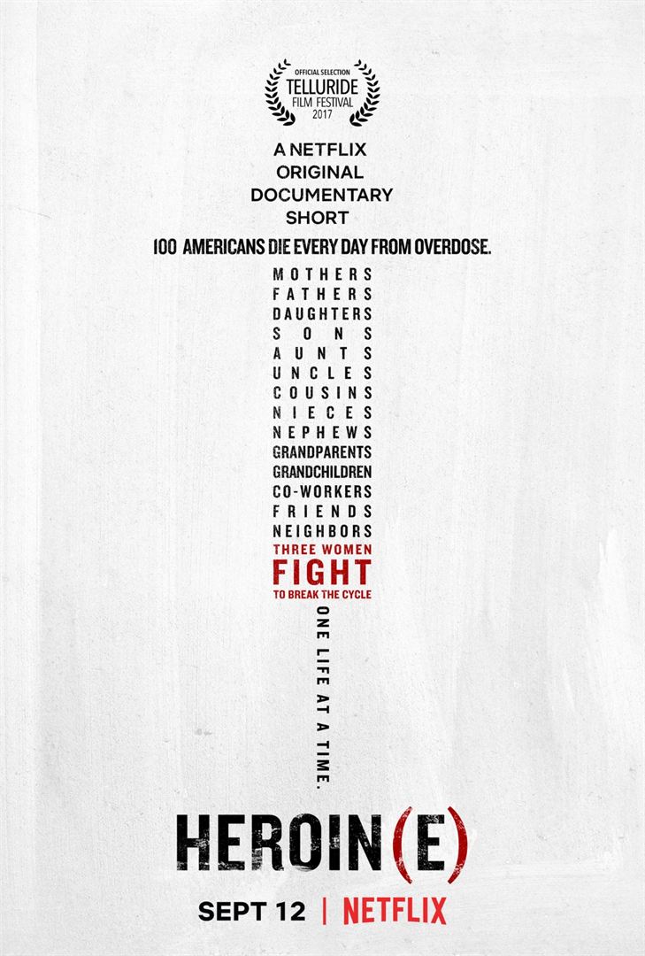 Affiche du court métrage Heroin(e) () de Elaine McMillion Sheldon. Voir Heroin(e) en streaming / torrent sur meilleurs-films.fr