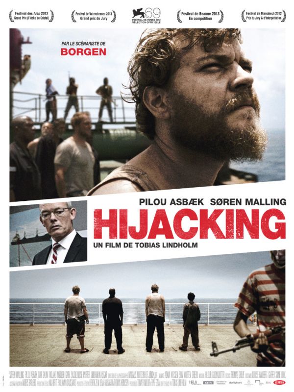 Affiche du film Hijacking (2012) de Tobias Lindholm. Voir Hijacking en streaming / torrent sur meilleurs-films.fr