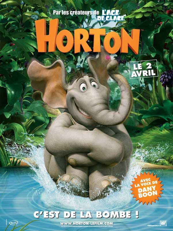 Affiche du film Horton (2008) de Jimmy Hayward Affiche du film Horton (2008) de Jimmy Hayward. Voir Horton en streaming / torrent sur meilleurs-films.fr
