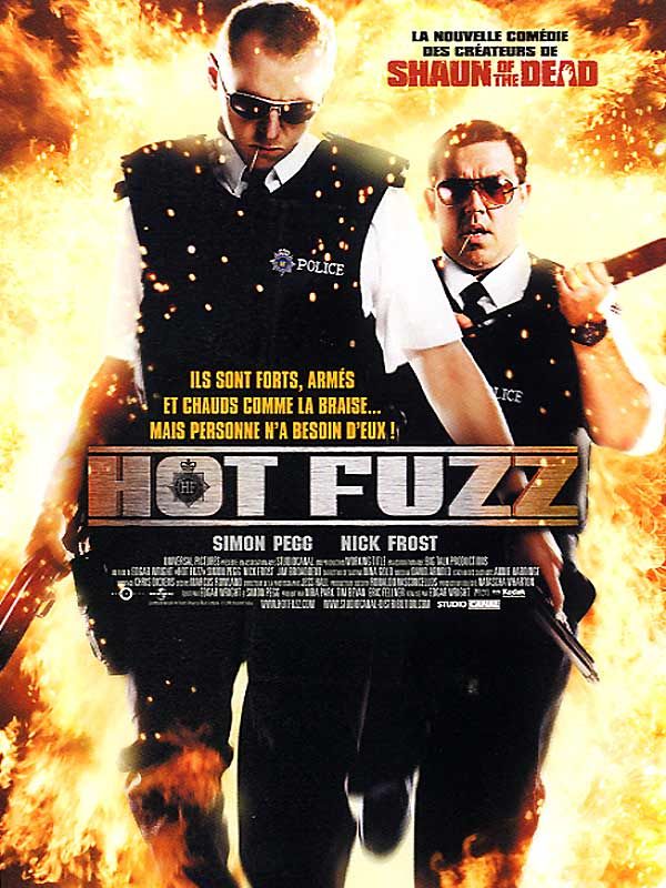 Affiche du film Hot Fuzz (2007) de Edgar Wright. Voir Hot Fuzz en streaming / torrent sur meilleurs-films.fr