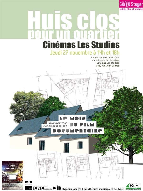 Affiche du court métrage Huis clos pour un quartier (2007) de Serge Steyer Affiche du court métrage Huis clos pour un quartier (2007) de Serge Steyer. Voir Huis clos pour un quartier en streaming / torrent sur meilleurs-films.fr