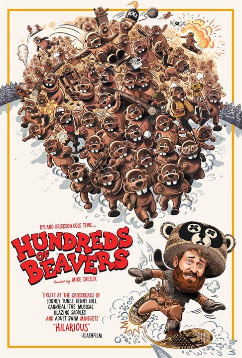 Affiche du film Hundreds of Beavers (2022) de Mike Cheslik. Voir Hundreds of Beavers en streaming / torrent sur meilleurs-films.fr