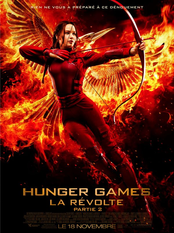 Affiche du film Hunger Games – La Révolte : Partie 2 (2015) de Francis Lawrence Affiche du film Hunger Games – La Révolte : Partie 2 (2015) de Francis Lawrence. Voir Hunger Games – La Révolte : Partie 2 en streaming / torrent sur meilleurs-films.fr