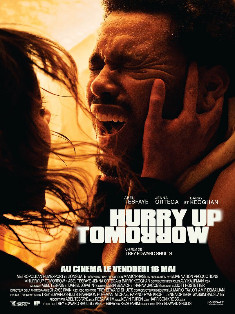 Affiche du film Hurry Up Tomorrow (2025) de Trey Edward Shults. Voir Hurry Up Tomorrow en streaming / torrent sur meilleurs-films.fr