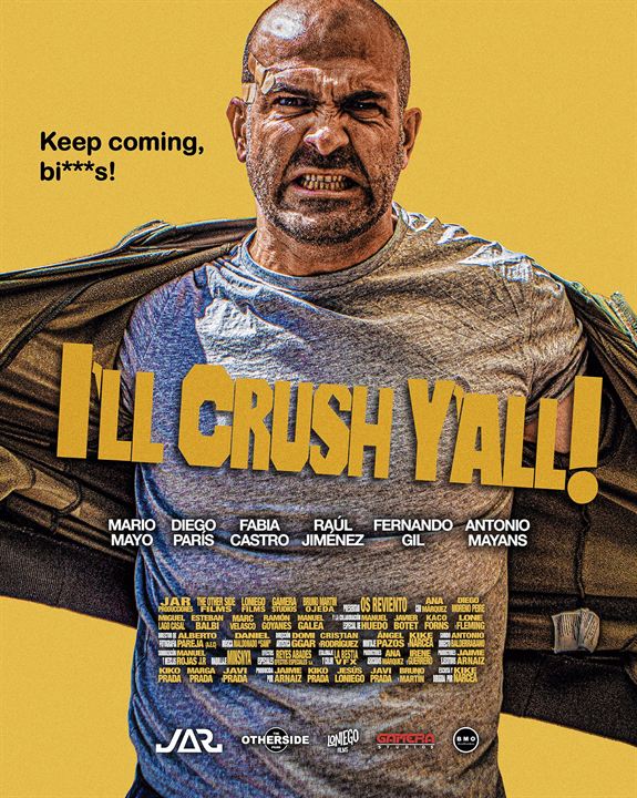 Affiche du film I’ll Crush Y’all (2023) de Kike Narcea. Voir I’ll Crush Y’all en streaming / torrent sur meilleurs-films.fr
