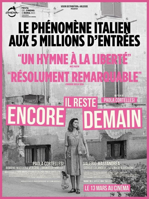 Affiche du film Il reste encore demain (2024) de Paola Cortellesi Affiche du film Il reste encore demain (2024) de Paola Cortellesi. Voir Il reste encore demain en streaming / torrent sur meilleurs-films.fr