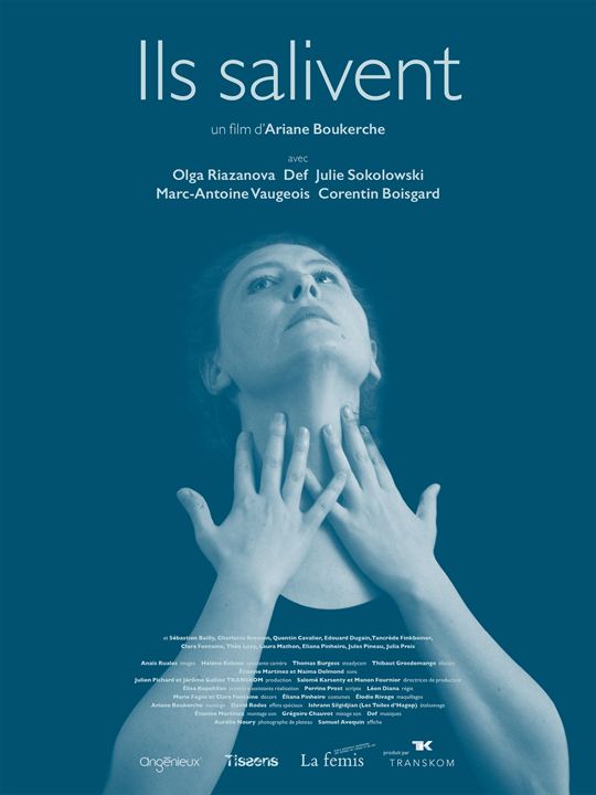 Affiche du court métrage Ils salivent (2025) de Ariane Boukerche. Voir Ils salivent en streaming / torrent sur meilleurs-films.fr