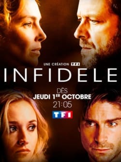 Affiche de la série Infidèle – saison 1 et 2 (2020) de Baptiste Filleul & Hélène Duchateau & Pierre Linhart.