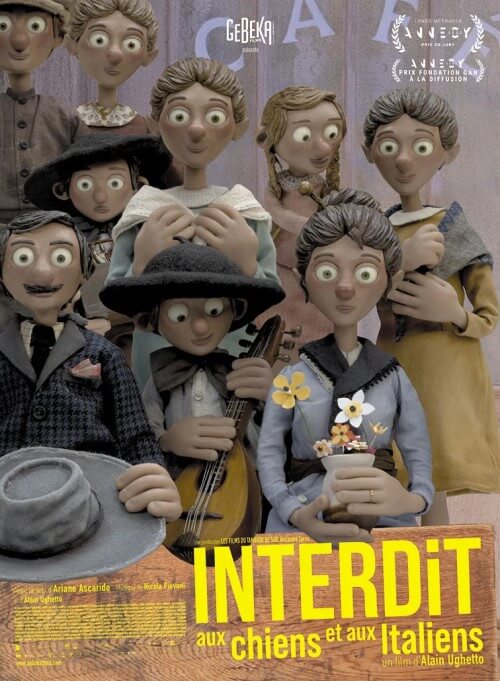 Affiche du film Interdit aux chiens et aux Italiens (2023) de Alain Ughetto Affiche du film Interdit aux chiens et aux Italiens (2023) de Alain Ughetto. Voir Interdit aux chiens et aux Italiens en streaming / torrent sur meilleurs-films.fr