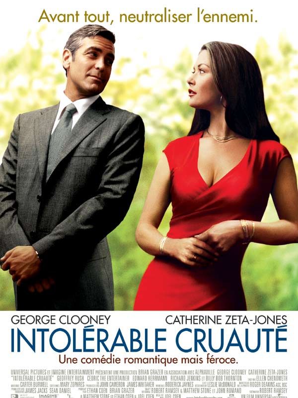 Affiche du film Intolérable cruauté (2003) de Ethan Coen. Voir Intolérable cruauté en streaming / torrent sur meilleurs-films.fr