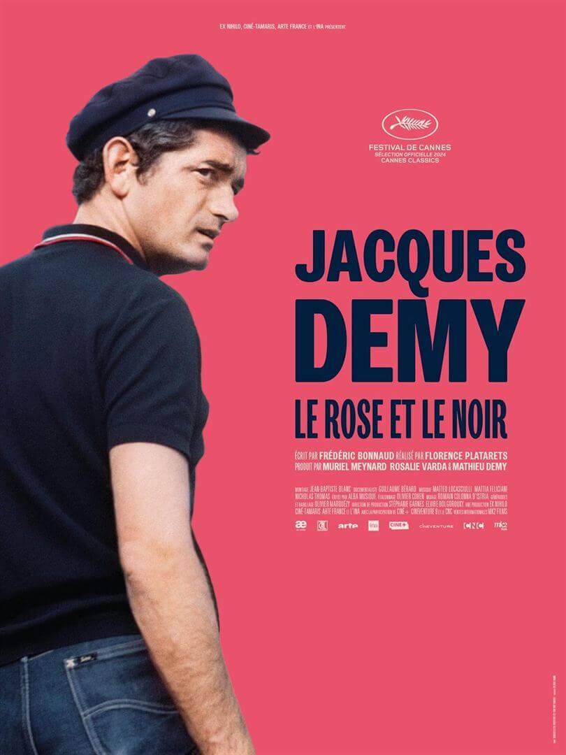 Affiche du film Jacques Demy, le rose et le noir (2024) de Florence Platarets. Voir Jacques Demy, le rose et le noir en streaming / torrent sur meilleurs-films.fr