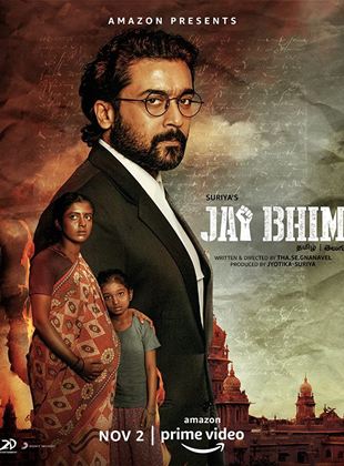 Affiche du film Jai Bhim (2021) de T.J. Gnanavel. Voir Jai Bhim en streaming / torrent sur meilleurs-films.fr