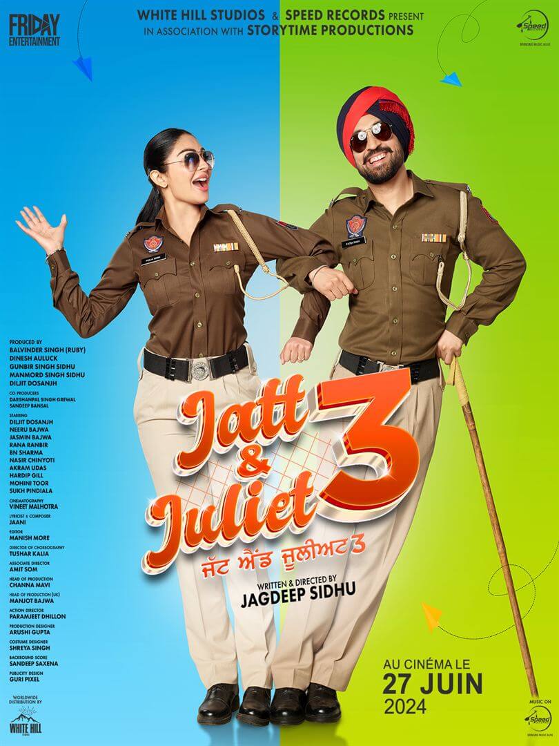 Affiche du film Jatt & Juliet 3 (2024) de Jagdeep Sidhu. Voir Jatt & Juliet 3 en streaming / torrent sur meilleurs-films.fr