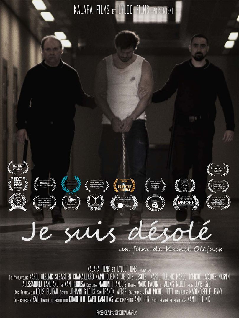 Affiche du court métrage Je suis désolé (2018) de Kamil Olejnik. Voir Je suis désolé en streaming / torrent sur meilleurs-films.fr