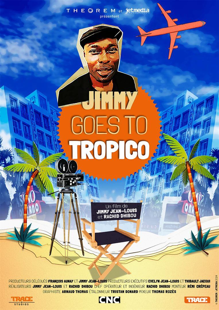 Affiche du court métrage Jimmy goes to Tropico (2025) de Jimmy Jean-Louis. Voir Jimmy goes to Tropico en streaming / torrent sur meilleurs-films.fr