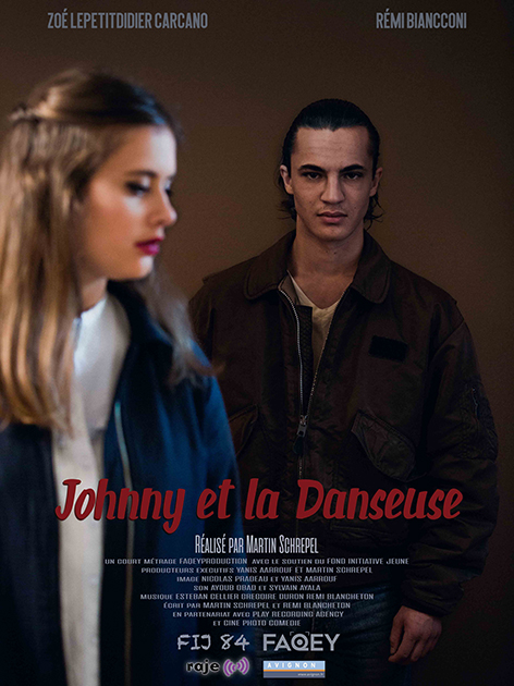 Affiche du court métrage Johnny et la danseuse (2017) de Martin Schrepel. Voir Johnny et la danseuse en streaming / torrent sur meilleurs-films.fr