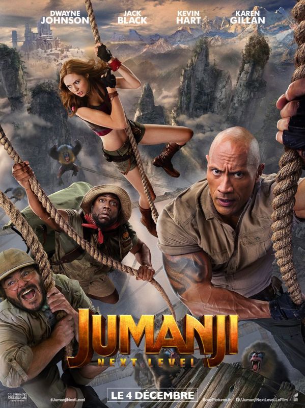 Affiche du film Jumanji: next level (2019) de Jake Kasdan. Voir Jumanji: next level en streaming / torrent sur meilleurs-films.fr