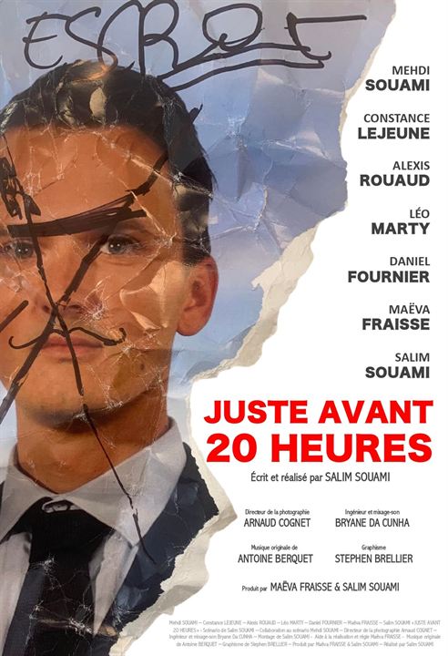 Affiche du court métrage Juste avant 20 heures (2025) de Salim Souami. Voir Juste avant 20 heures en streaming / torrent sur meilleurs-films.fr