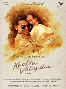 Affiche du film Kaatru Veliyidai – L’étendue du vent (2017) de Mani Ratnam. Voir Kaatru Veliyidai – L’étendue du vent en streaming / torrent sur meilleurs-films.fr