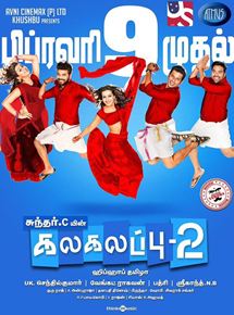 Affiche du film Kalakalappu 2 (2018) de Sundar C.. Voir Kalakalappu 2 en streaming / torrent sur meilleurs-films.fr