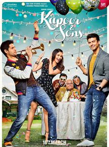 Affiche du film Kapoor and Sons (2016) de Shakun Batra. Voir Kapoor and Sons en streaming / torrent sur meilleurs-films.fr