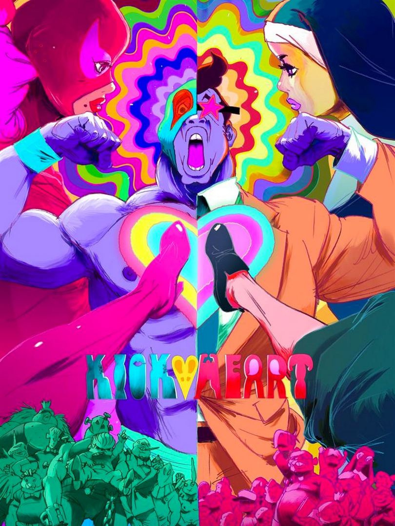 Affiche du court métrage Kick-Heart (2013) de Masaaki Yuasa. Voir Kick-Heart en streaming / torrent sur meilleurs-films.fr