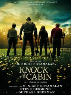 Affiche du film Knock at the Cabin (2023) de M. Night Shyamalan.