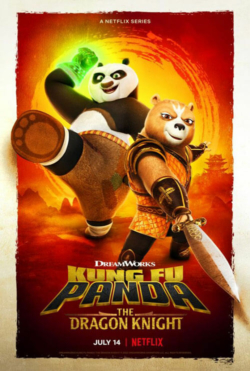 Affiche de la série Kung Fu Panda: Le chevalier dragon (2022) de Ben Mekler & Chris Amick.