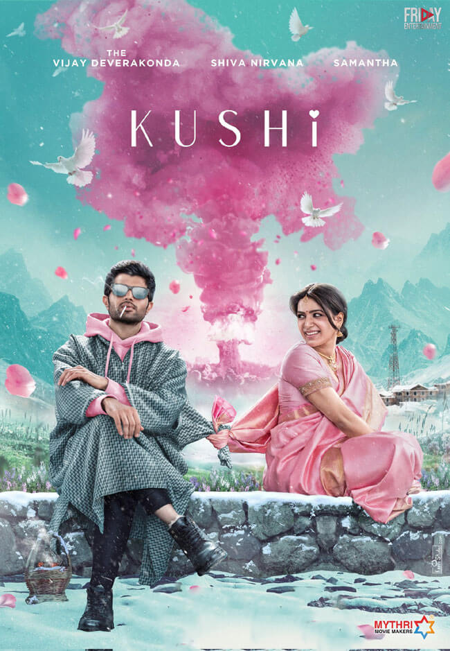 Affiche du film Kushi (2023) de Shiva Nirvana. Voir Kushi en streaming / torrent sur meilleurs-films.fr