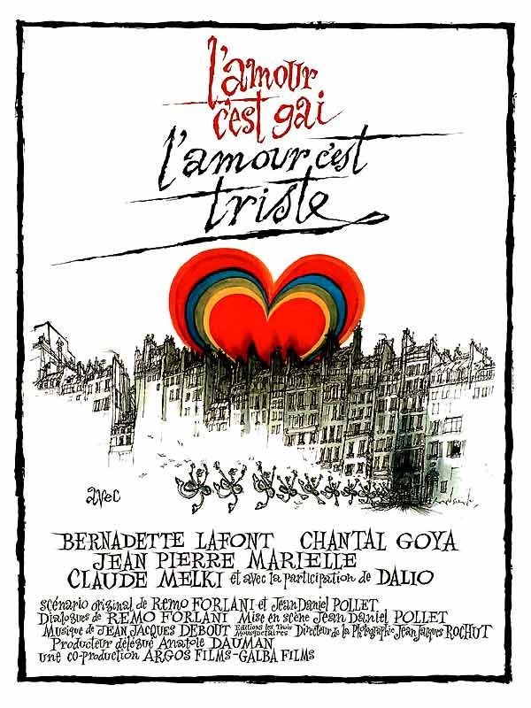 Affiche du film L’Amour c’est gai, l’amour c’est triste (1971) de Jean-Daniel Pollet Affiche du film L’Amour c’est gai, l’amour c’est triste (1971) de Jean-Daniel Pollet. Voir L’Amour c’est gai, l’amour c’est triste en streaming / torrent sur meilleurs-films.fr