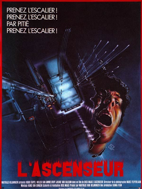 Affiche du film L’Ascenseur (1983) de Dick Maas. Voir L’Ascenseur en streaming / torrent sur meilleurs-films.fr