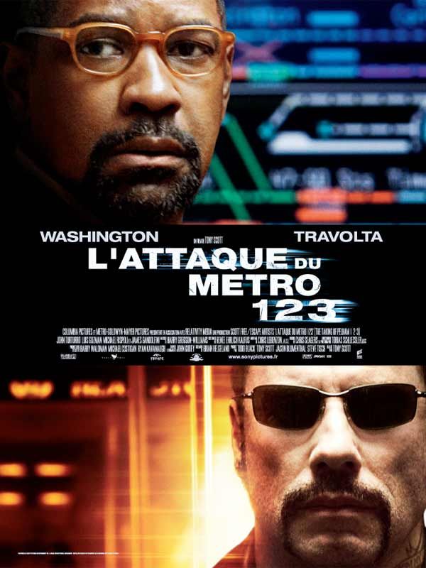 Affiche du film L’Attaque du métro 123 (2009) de Tony Scott. Voir L’Attaque du métro 123 en streaming / torrent sur meilleurs-films.fr