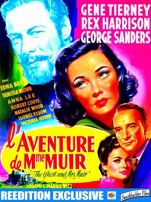 Affiche du film L’Aventure de Mme Muir (1947) de Joseph L. Mankiewicz. Voir L’Aventure de Mme Muir en streaming / torrent sur meilleurs-films.fr
