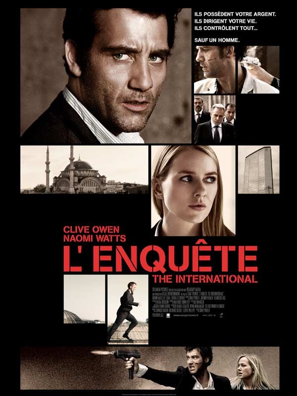 Affiche du film L’Enquête – The International (2009) de Tom Tykwer Affiche du film L’Enquête – The International (2009) de Tom Tykwer. Voir L’Enquête – The International en streaming / torrent sur meilleurs-films.fr