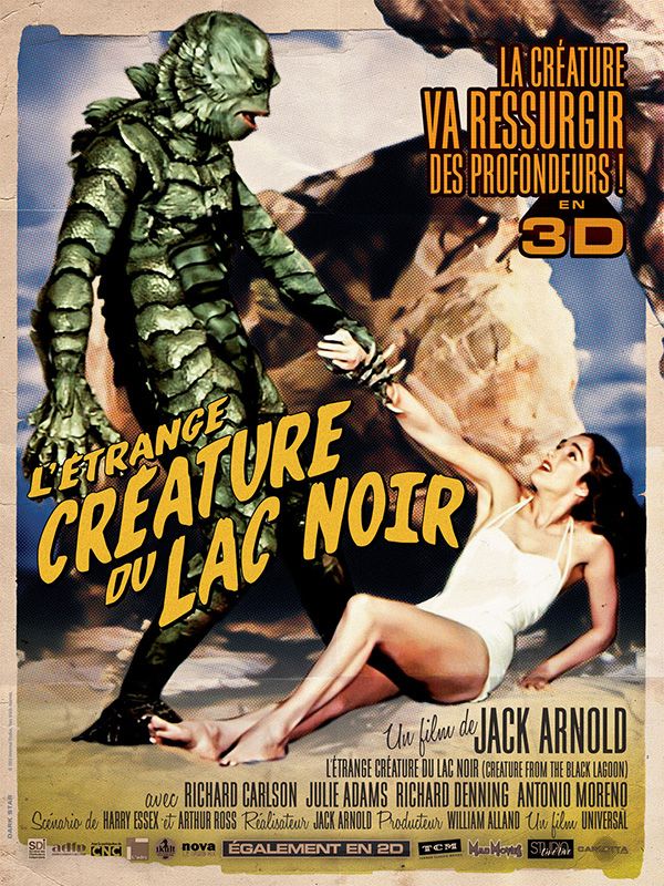 Affiche du film L’Etrange créature du lac noir (1954) de Jack Arnold. Voir L’Etrange créature du lac noir en streaming / torrent sur meilleurs-films.fr