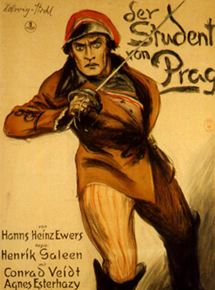 Affiche du film L’étudiant de Prague (1913) de Paul Wegener. Voir L’étudiant de Prague en streaming / torrent sur meilleurs-films.fr