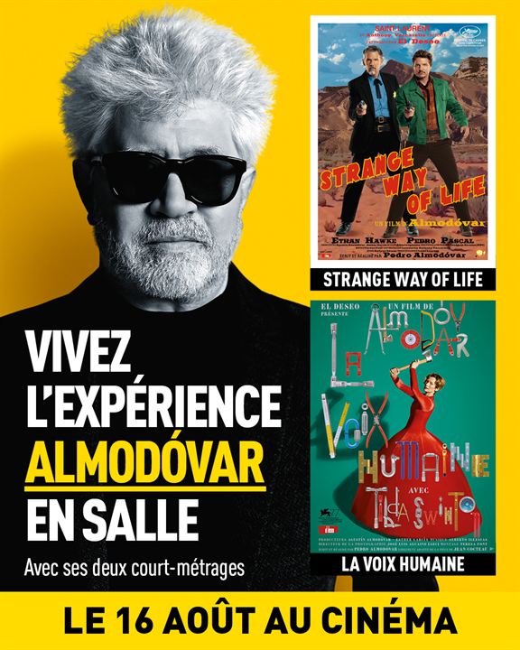 Affiche du court métrage L’Expérience Almodóvar (2023) de Pedro Almodóvar. Voir L’Expérience Almodóvar en streaming / torrent sur meilleurs-films.fr