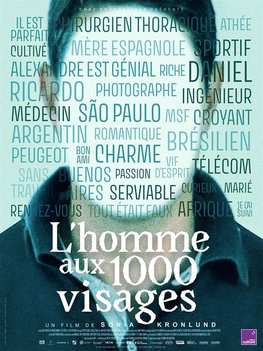 Affiche du film L’Homme Aux Mille Visages (2023) de Sonia Kronlund. Voir L’Homme Aux Mille Visages en streaming / torrent sur meilleurs-films.fr