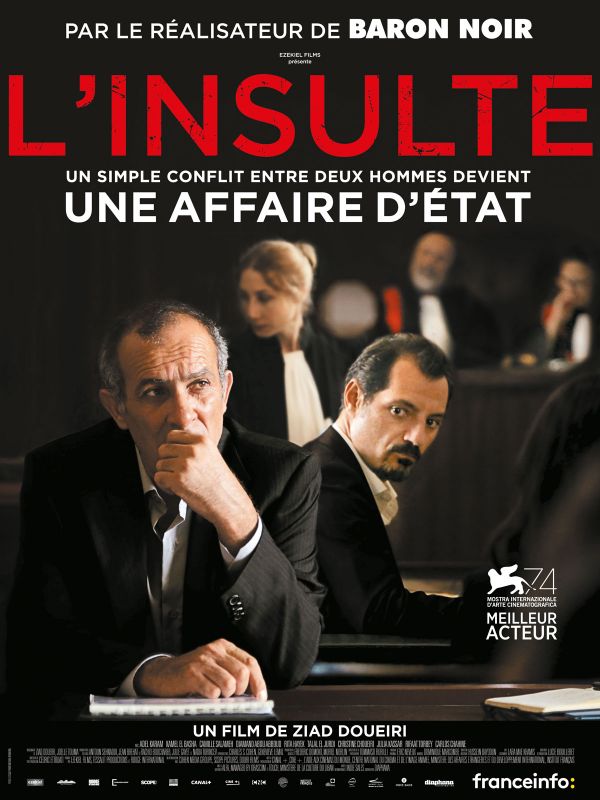Affiche du film L’Insulte (2017) de Ziad Doueiri Affiche du film L’Insulte (2017) de Ziad Doueiri. Voir L’Insulte en streaming / torrent sur meilleurs-films.fr