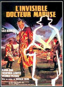 Affiche du film L’Invisible Docteur Mabuse (1962) de Harald Reinl. Voir L’Invisible Docteur Mabuse en streaming / torrent sur meilleurs-films.fr