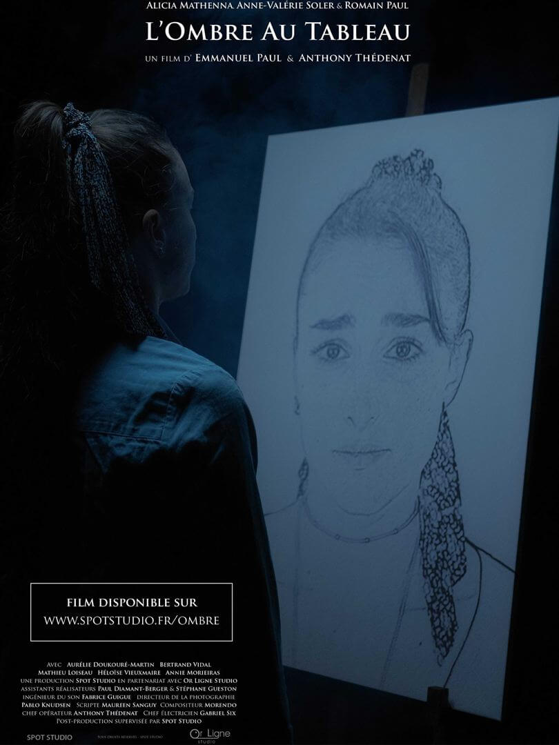 Affiche du court métrage L’Ombre au tableau (2025) de Anthony Thédenat. Voir L’Ombre au tableau en streaming / torrent sur meilleurs-films.fr