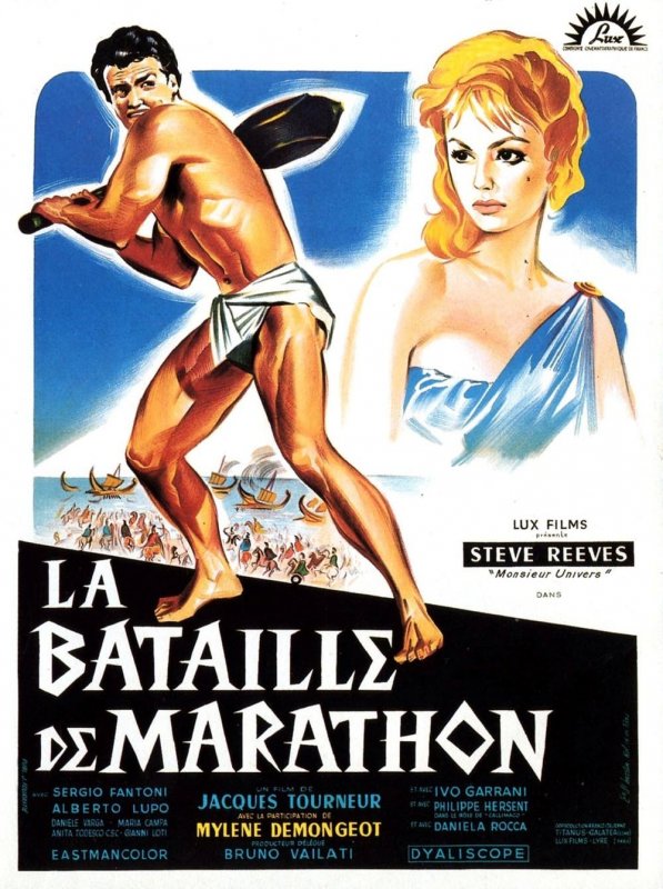 Affiche du film La Bataille de Marathon (1959) de Jacques Tourneur. Voir La Bataille de Marathon en streaming / torrent sur meilleurs-films.fr