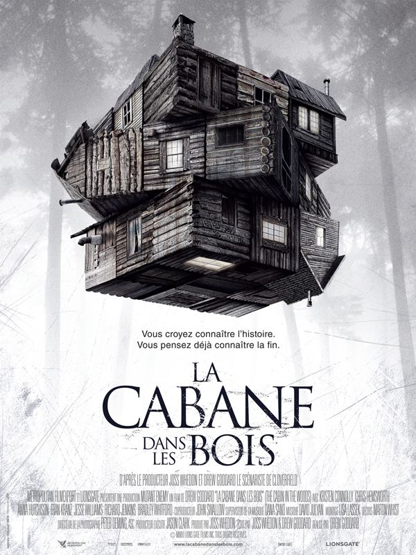Affiche du film La Cabane dans les bois (2011) de Drew Goddard Affiche du film La Cabane dans les bois (2011) de Drew Goddard. Voir La Cabane dans les bois en streaming / torrent sur meilleurs-films.fr