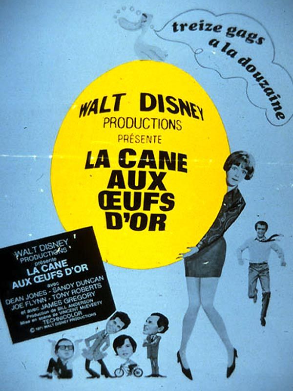 Affiche du film La Cane aux oeufs d’or (1971) de Vincent McEveety. Voir La Cane aux oeufs d’or en streaming / torrent sur meilleurs-films.fr
