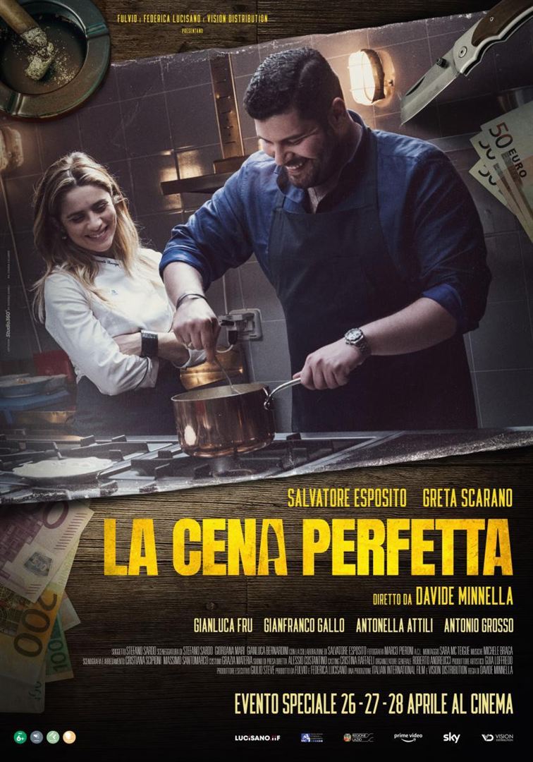 Affiche du film La cena perfetta (2022) de Davide Minnella. Voir La cena perfetta en streaming / torrent sur meilleurs-films.fr