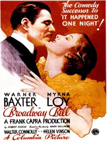 Affiche du film La Course de Broadway Bill (1934) de Frank Capra Affiche du film La Course de Broadway Bill (1934) de Frank Capra. Voir La Course de Broadway Bill en streaming / torrent sur meilleurs-films.fr
