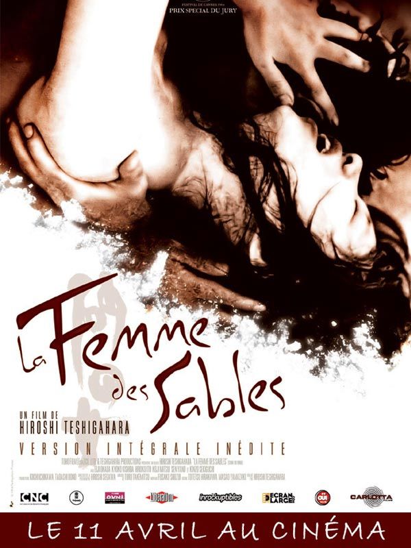 Affiche du film La Femme des sables (1964) de Hiroshi Teshigahara. Voir La Femme des sables en streaming / torrent sur meilleurs-films.fr