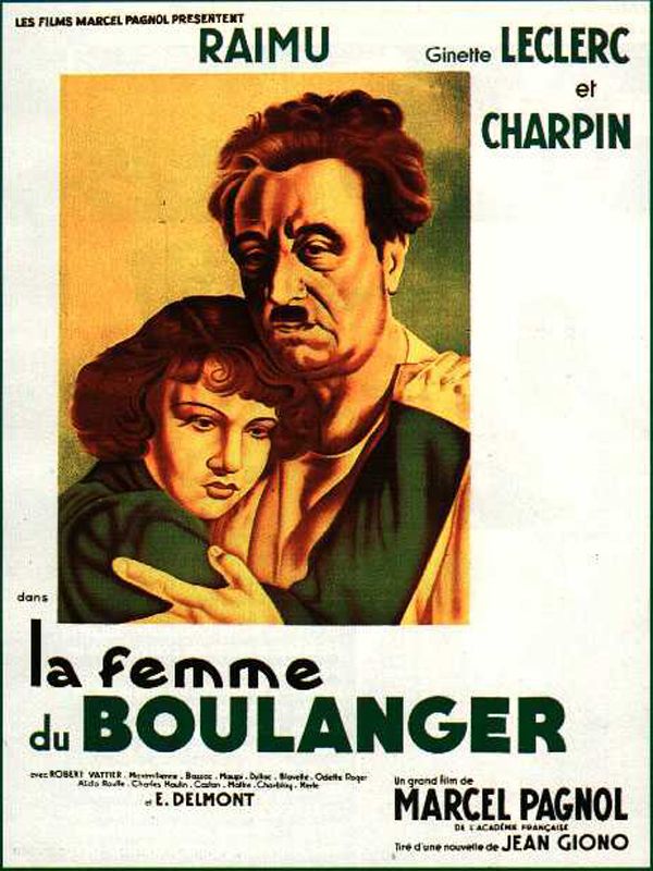 Affiche du film La femme du boulanger (1938) de Marcel Pagnol. Voir La femme du boulanger en streaming / torrent sur meilleurs-films.fr