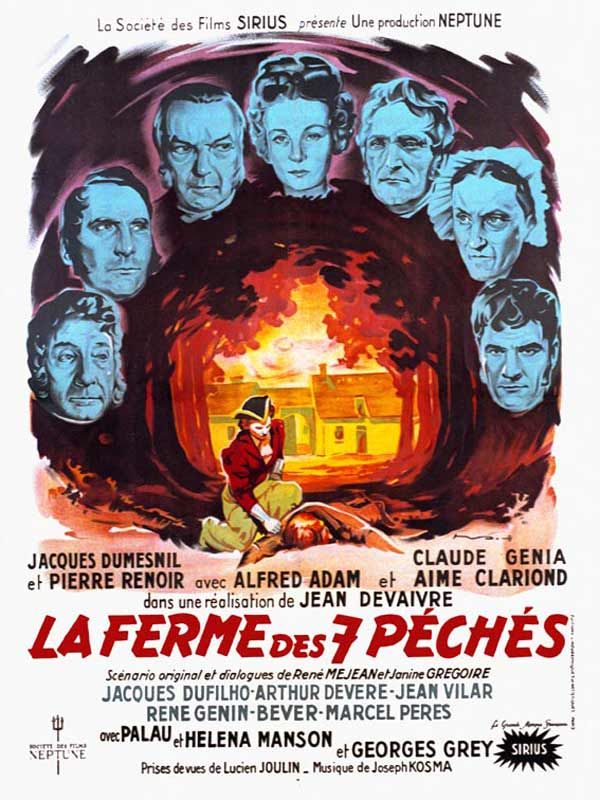 Affiche du film La Ferme des 7 péchés (1948) de Jean Devaivre. Voir La Ferme des 7 péchés en streaming / torrent sur meilleurs-films.fr
