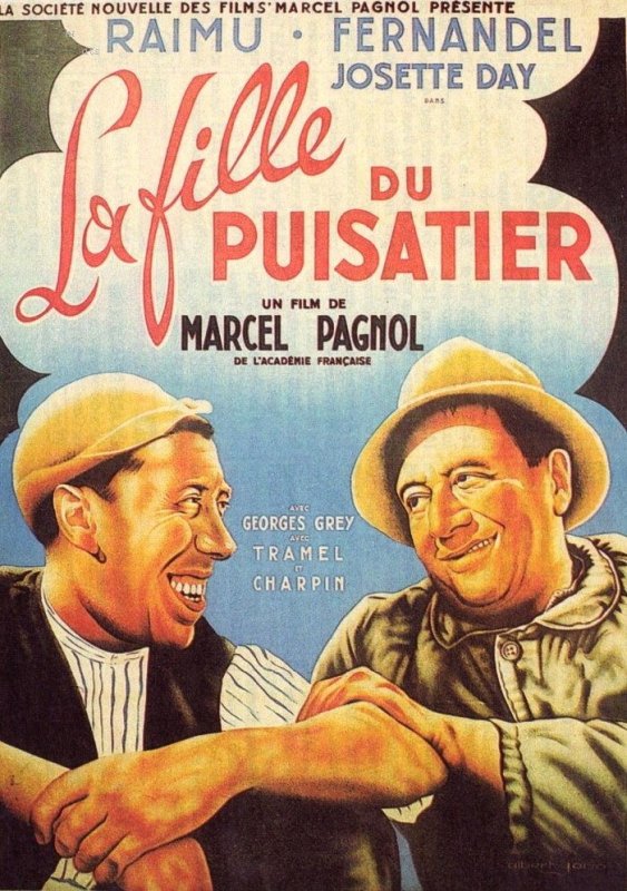 Affiche du film La Fille du puisatier (1940) de Marcel Pagnol. Voir La Fille du puisatier en streaming / torrent sur meilleurs-films.fr